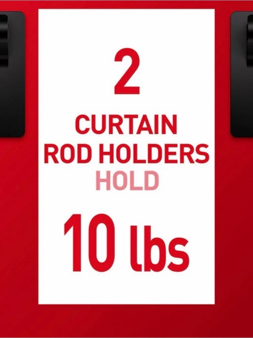 Command Damage-Free Black Curtain Rod Hooks for Tapestries